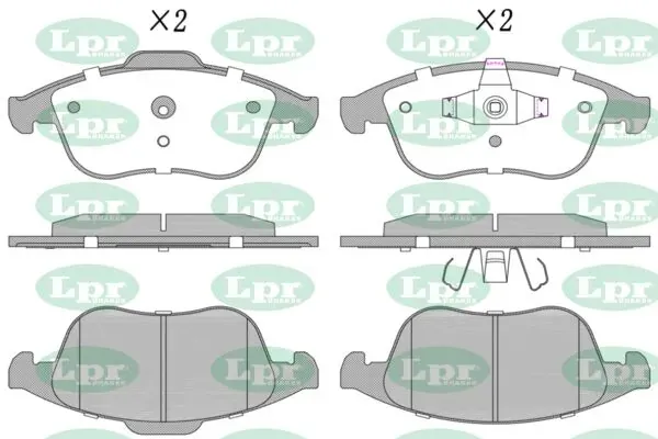 Klocki hamulcowe przednie tarczowe 05P1534 LPR