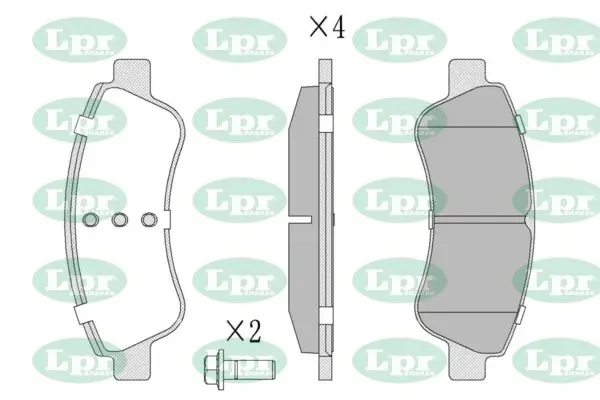 Klocki hamulcowe przednie tarczowe 05P1327 LPR