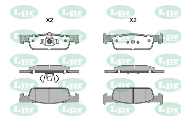 Klocki hamulcowe przednie tarczowe 05P1702 LPR