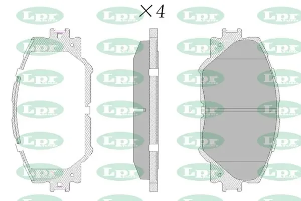 Klocki hamulcowe przednie tarczowe 05P1282 LPR