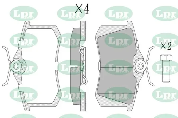 Okładziny (klocki) do hamulców tarczowych tylne 05P294 LPR