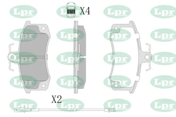 Klocki hamulcowe przednie tarczowe 05P988 LPR