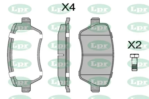 Klocki hamulcowe przednie tarczowe 05P867 LPR