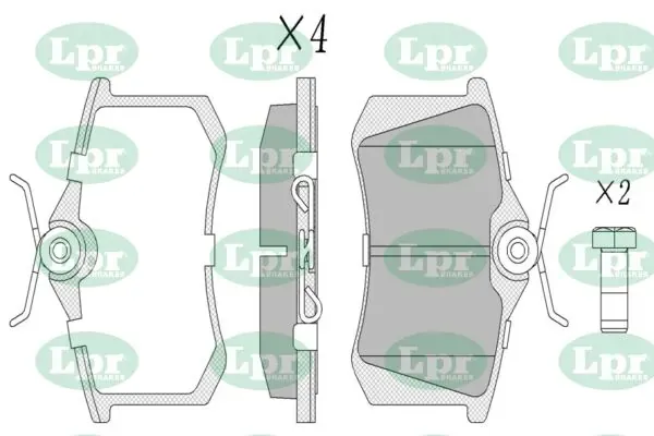Okładziny (klocki) do hamulców tarczowych tylne 05P1788 LPR