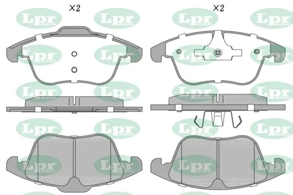 Klocki hamulcowe przednie tarczowe 05P1255 LPR
