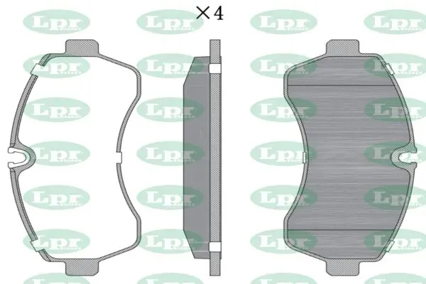 Klocki hamulcowe przednie tarczowe 05P1295 LPR