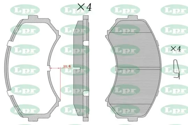 Klocki hamulcowe przednie tarczowe 05P569 LPR