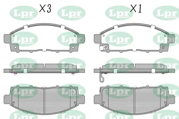 Klocki hamulcowe przednie tarczowe 05P1319 LPR