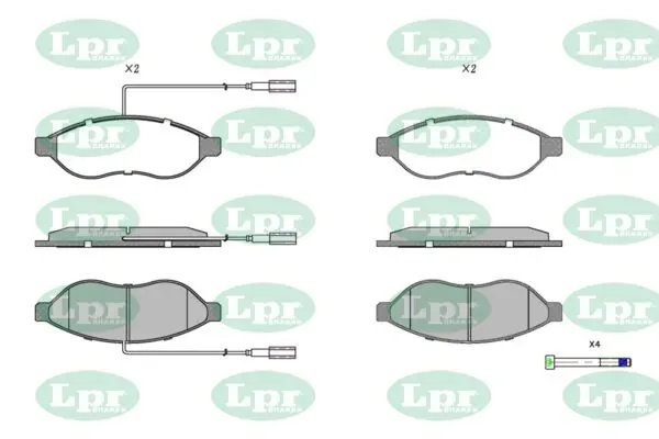 Klocki hamulcowe przednie tarczowe 05P1698 LPR