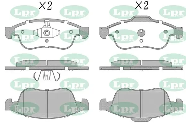 Klocki hamulcowe przednie tarczowe 05P1493 LPR