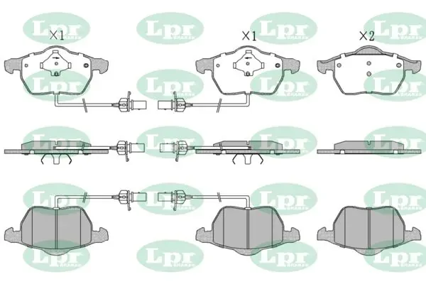 Klocki hamulcowe przednie tarczowe 05P1119 LPR
