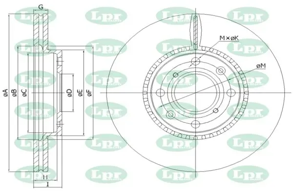Tarcza hamulcowa przednia S5001V LPR
