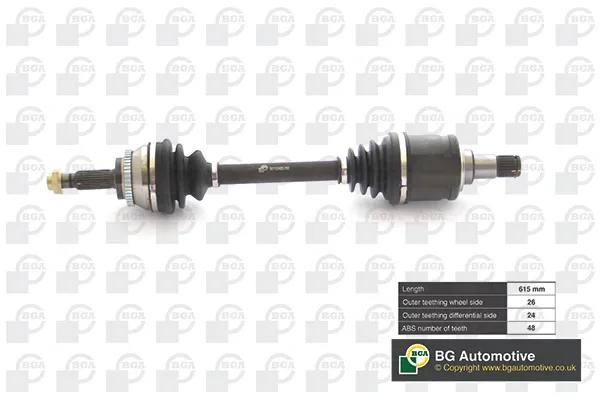 Półoś napędowa przednia lewa DS7608L BGA