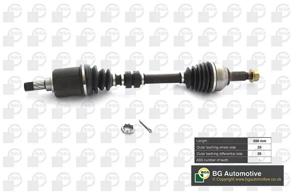 Półoś napędowa przednia lewa DS6315L BGA
