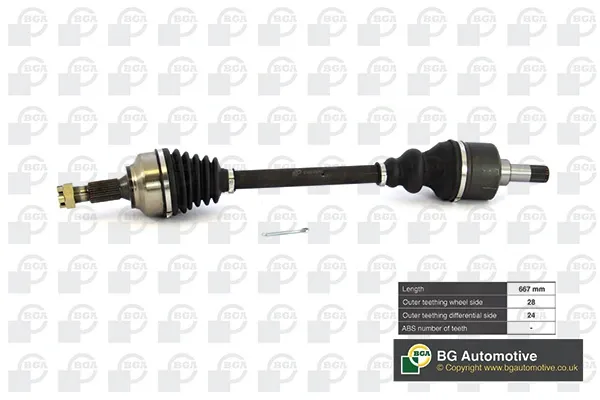 Półoś napędowa przednia lewa do Peugeot 407 SW 6E