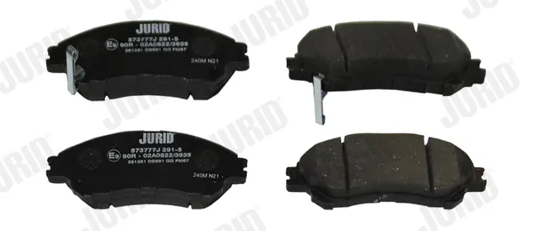 Klocki hamulcowe przednie tarczowe 573777J Jurid/Bendix