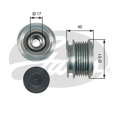 Koło pasowe alternatora Skoda Octavia II A5 1Z3
