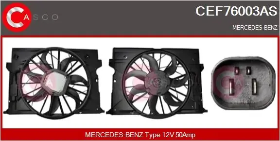 Wentylator elektryczny układu chłodzenia kompletny (silnik+wirnik) Mercedes CLS C219