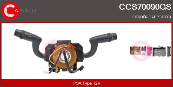 Przełącznik zespolony, w komplecie 1617009280 Peugeot/Citroen