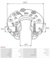 Mostek prostowniczy alternatora = Moster diodowy alternatora Peugeot 407 6E