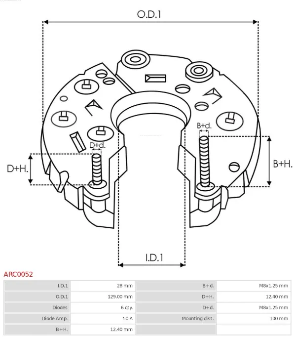 Mostek prostowniczy alternatora = Moster diodowy alternatora Peugeot 407 6E