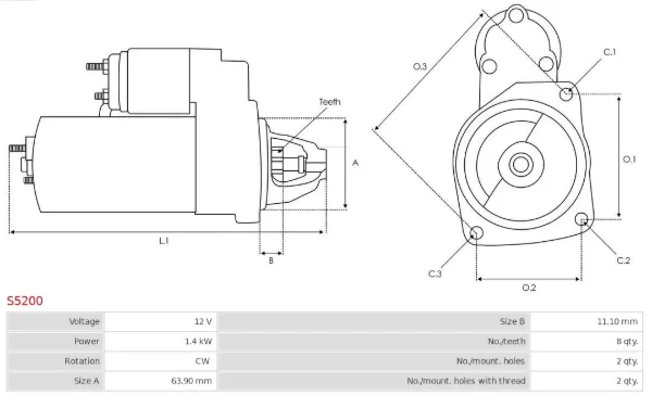 Rozrusznik S5200 As-pl