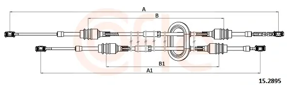 Linka dźwigni zmiany biegów podwójna 8200285625 Renault (RVI)