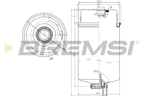 Filtr paliwa FE0347 Bremsi
