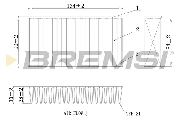 Filtr kabiny FC0425A Bremsi