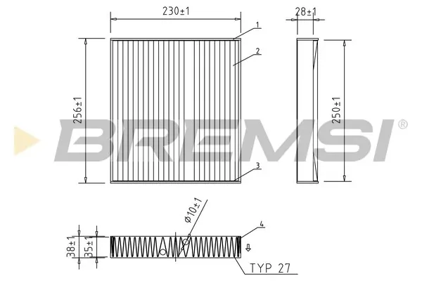 Filtr kabiny FC2553C Bremsi