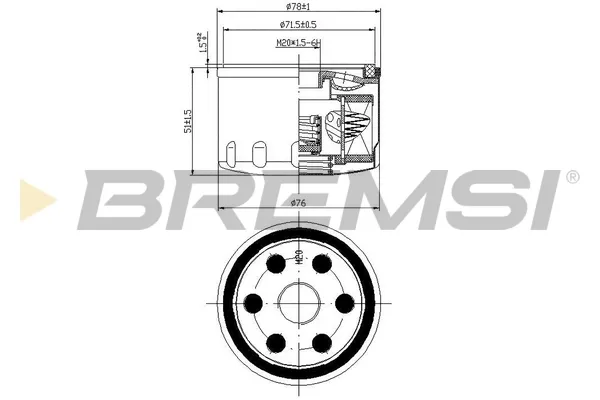 Filtr oleju FL0140 Bremsi