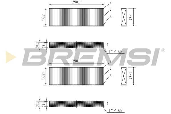 Filtr kabiny FC0071 Bremsi