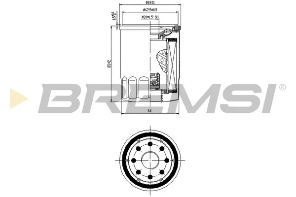 Filtr oleju FL0025 Bremsi