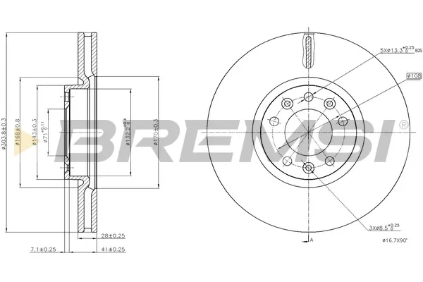 Tarcza hamulcowa przednia Citroen C5 AIRCROSS