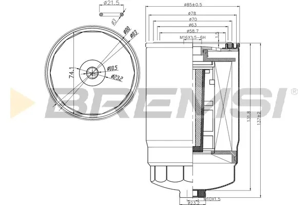 Filtr paliwa FE0356 Bremsi