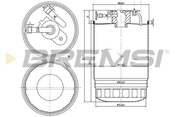 Filtr paliwa FE0837 Bremsi