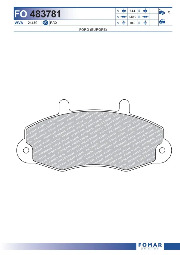 Klocki hamulcowe przednie tarczowe 8671016633 Renault (RVI)