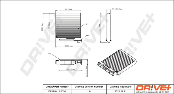 Filtr kabiny DP1110120050 Dr!ve+