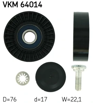 Rolka prowadząca, kierunkowa paska napędowego VKM64014 SKF