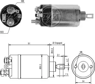 Elektromagnes rozrusznika Opel Senator B