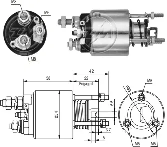 Elektromagnes rozrusznika Lancia Kappa 838A