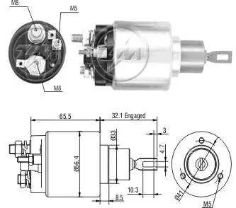 Elektromagnes rozrusznika ZM675 ZM