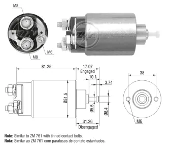 Elektromagnes rozrusznika Ford Fiesta Mk4