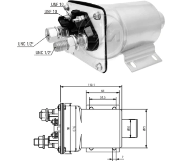 Elektromagnes rozrusznika ZM950 ZM
