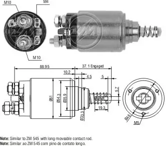 Elektromagnes rozrusznika 42538816 Iveco