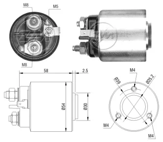 Elektromagnes rozrusznika do Peugeot 407 SW 6E
