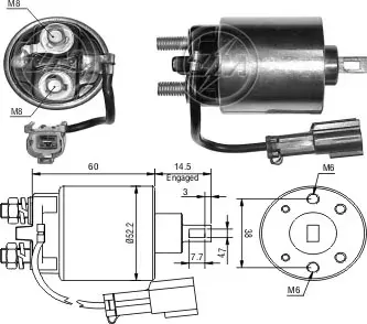 Elektromagnes rozrusznika Nissan Almera I