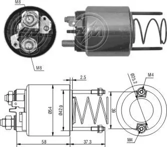 Elektromagnes rozrusznika ZM1592 ZM