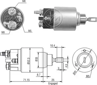 Elektromagnes rozrusznika ZM376 ZM