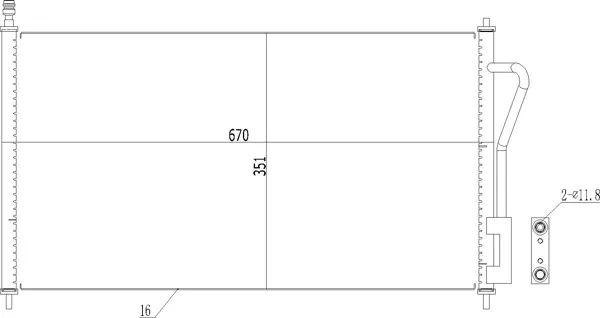 Chłodnica klimatyzacji Ford Focus I